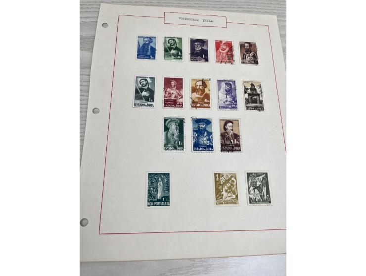 including many nice and early sets. Plus Angola and Portuguese India used stamps. Large quantity. Please view.